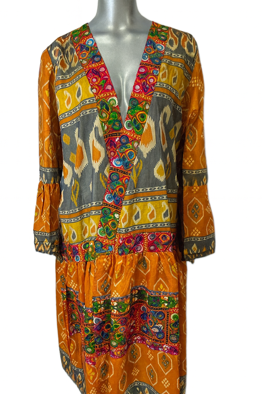 Desert Bloom Kaftan & Beaded Clutch Bag