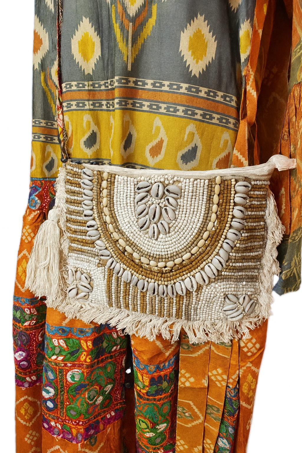 Desert Bloom Kaftan & Beaded Clutch Bag