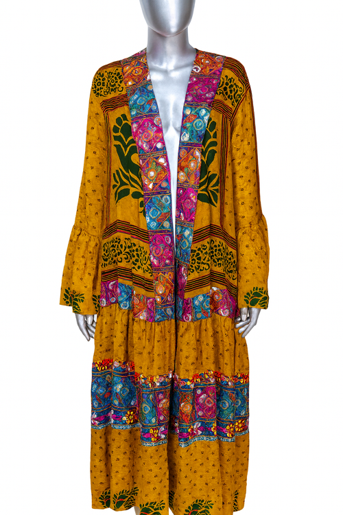 Amber Mosaic Kaftan & Clutch Set