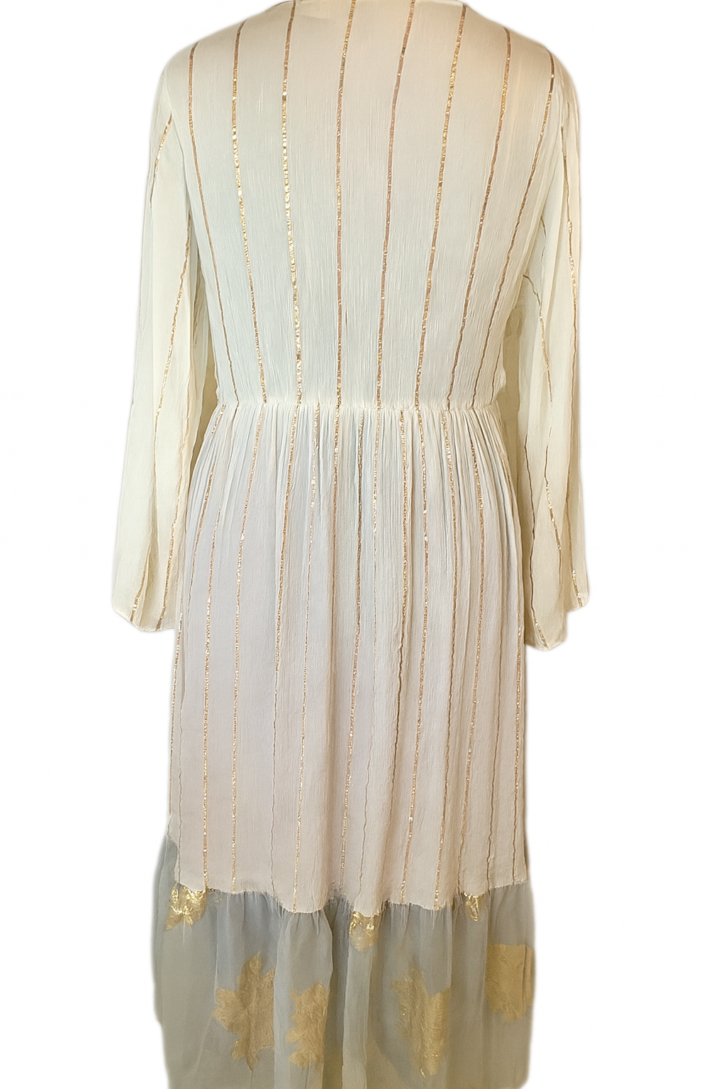 Golden Bloom Ruffle Dress