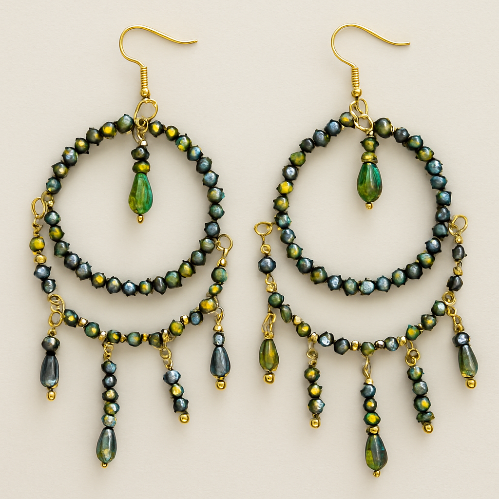 Midnight Glow Chandelier Earrings