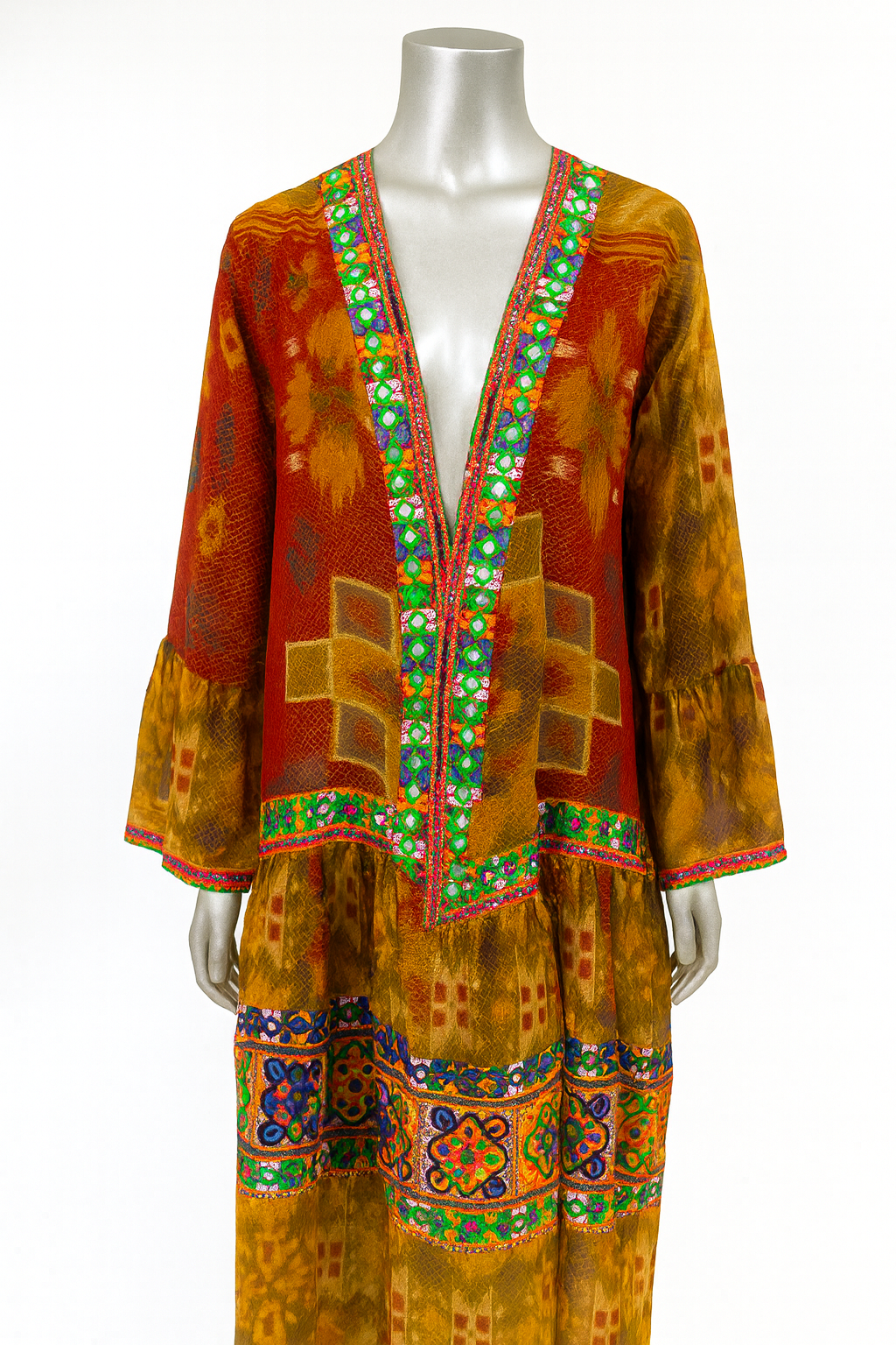 Festival Fire Kaftan & Satchel Clutch Set