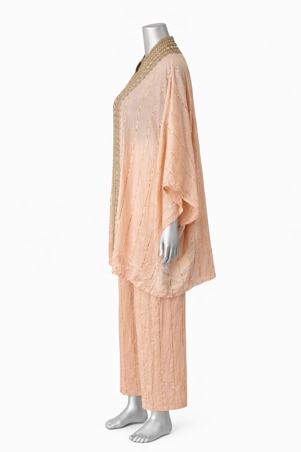 Blush Horizon Embroidered Two-Piece Set - Short Queen Friendly