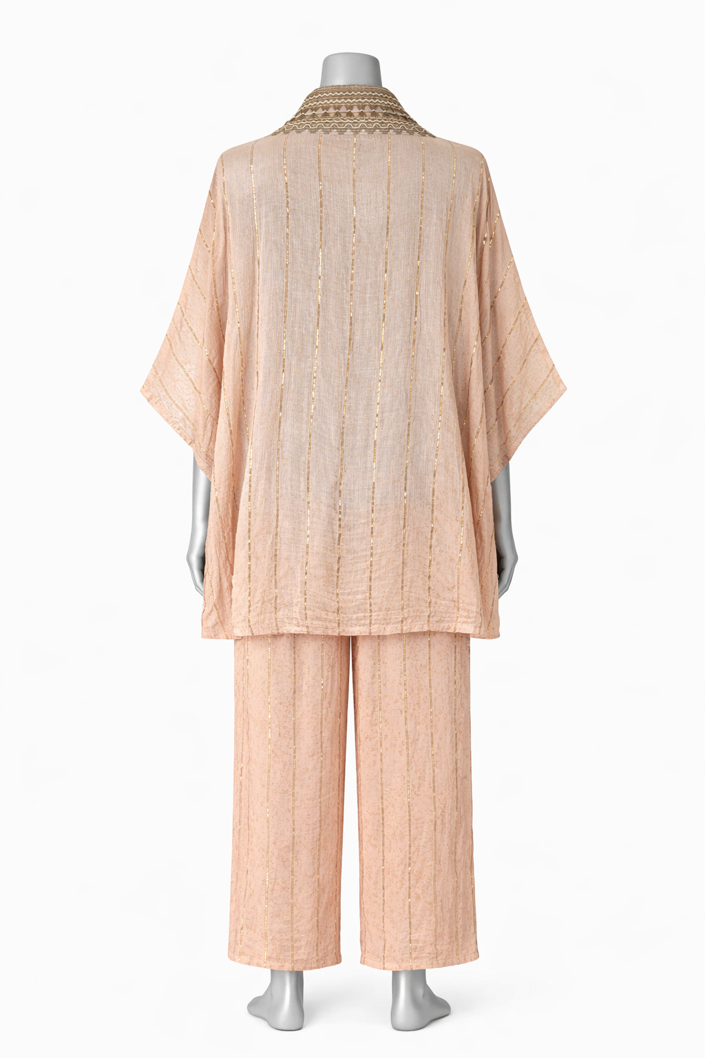 Blush Horizon Embroidered Two-Piece Set - Short Queen Friendly