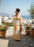 Golden Meadow Lace Maxi Dress