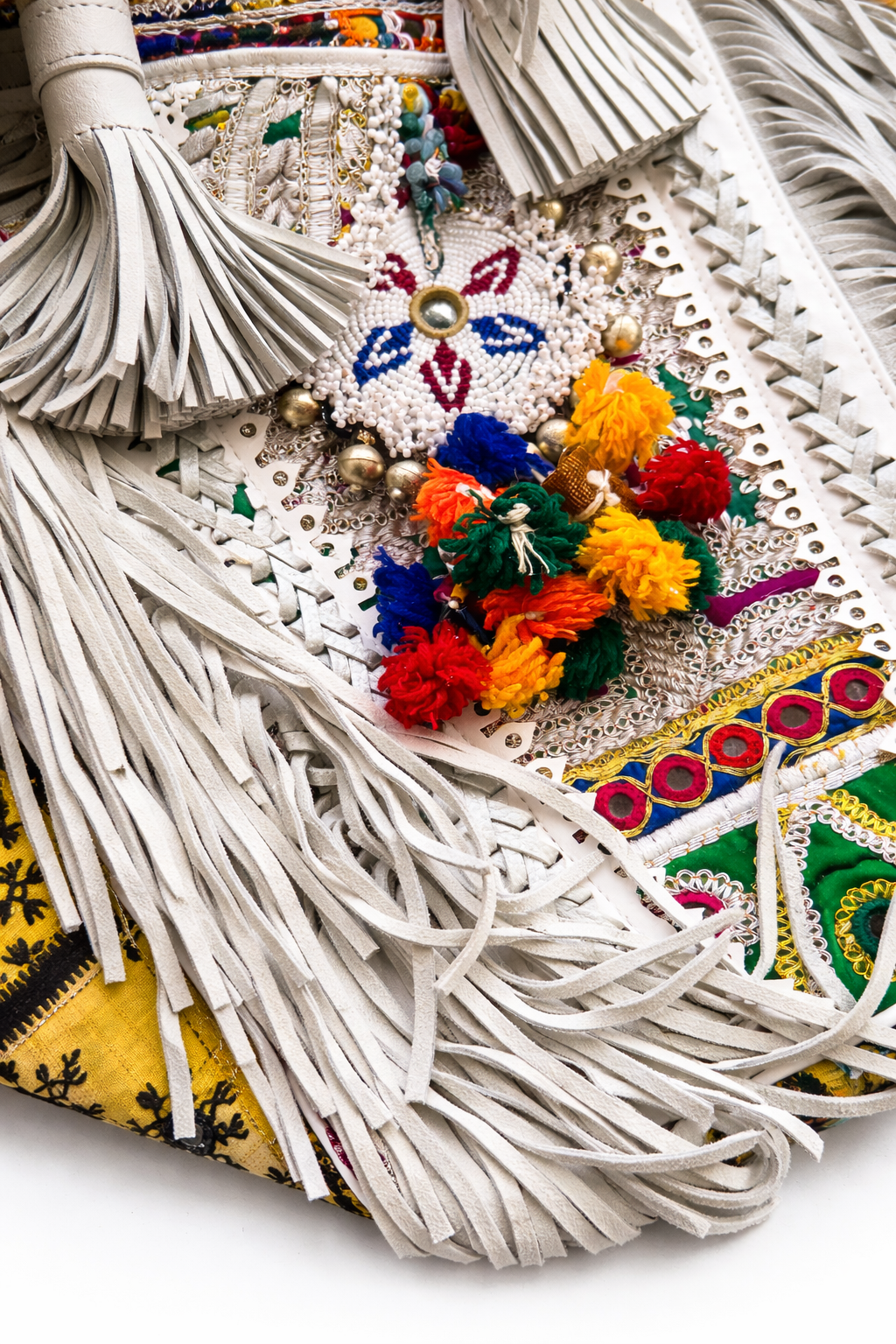 Nomad Bloom Leather Fringe Tote