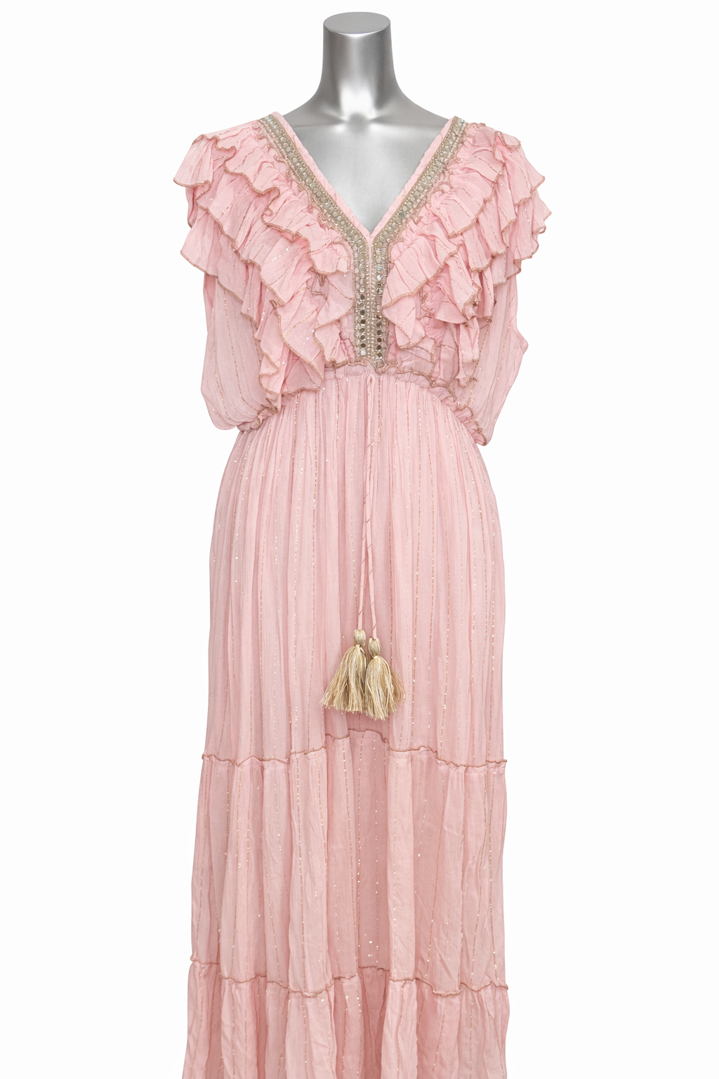 Blush Celestia Ruffle Maxi Dress