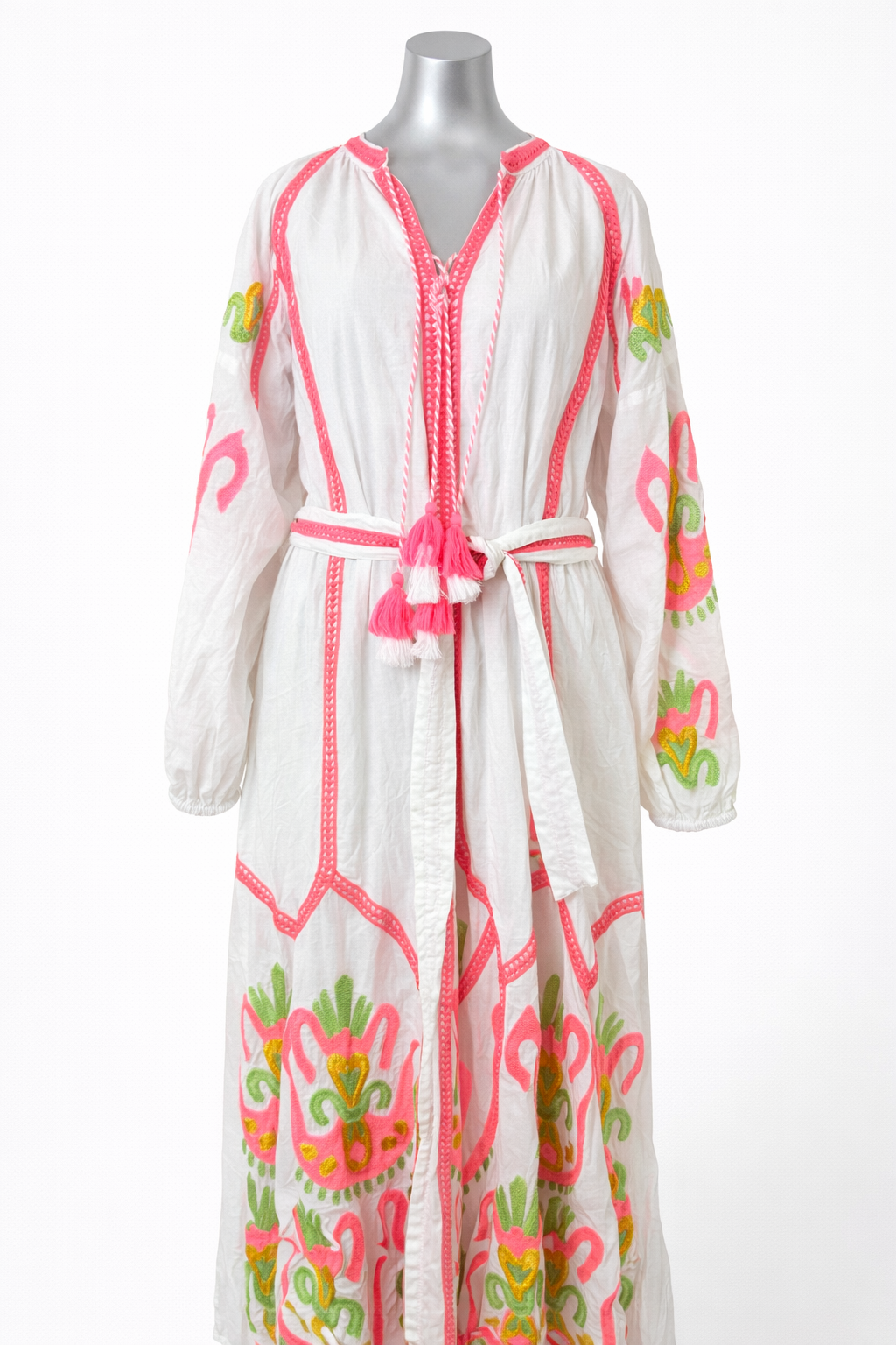 Blush Oasis Embroidered Maxi Dress