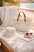 Lace Garden Tote & Hat Set