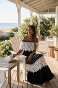 Midnight Garden Lace Maxi Dress