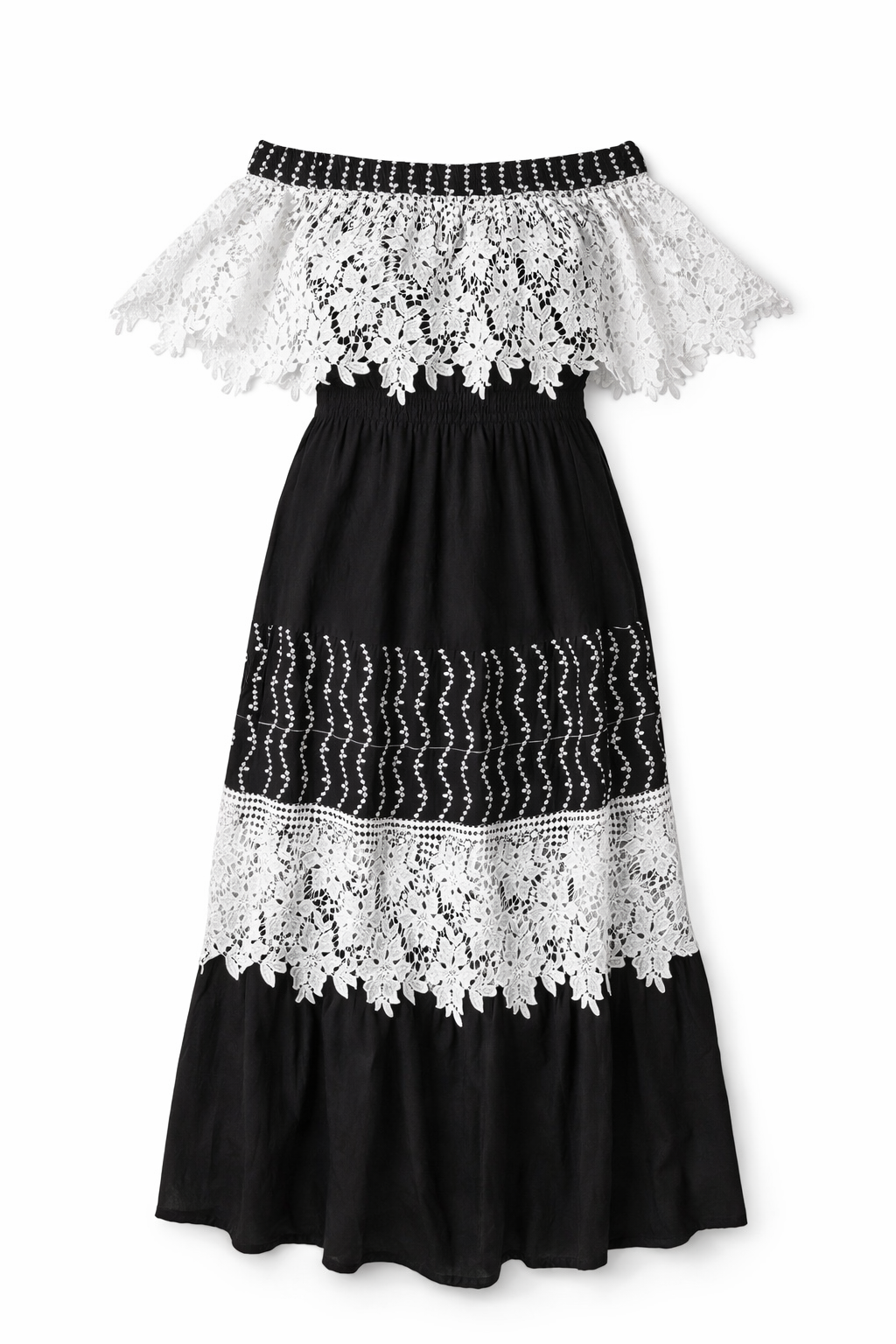 Midnight Garden Lace Maxi Dress