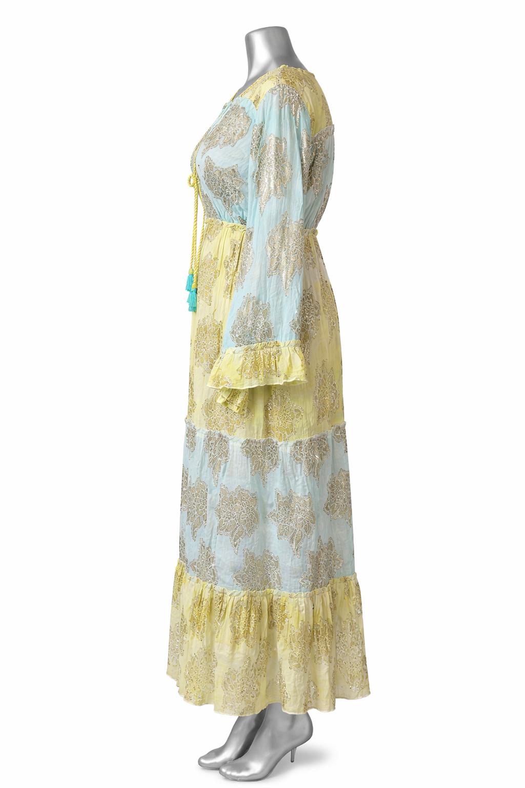 Golden Tide Bohemian Maxi Dress