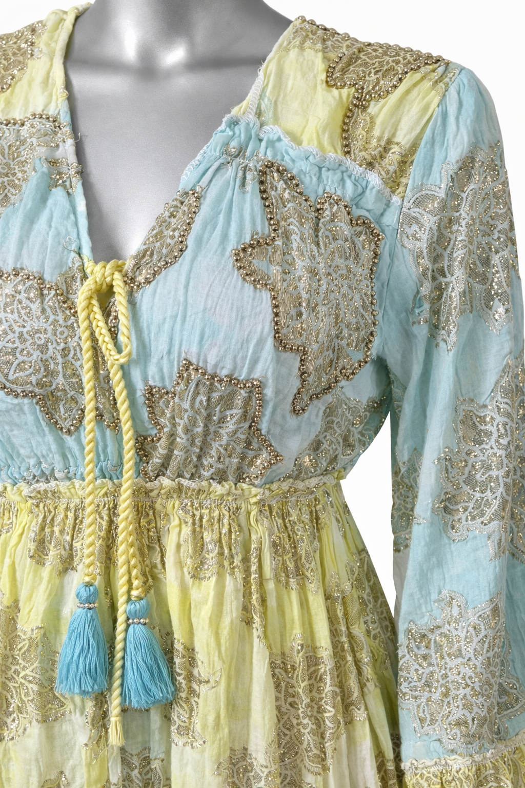 Golden Tide Bohemian Maxi Dress