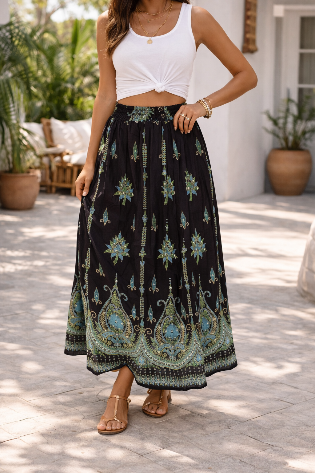 Midnight Oasis Maxi Skirt