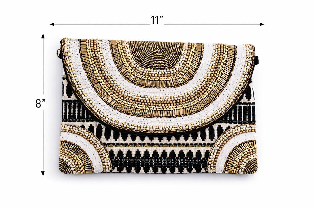 Celestial Arc Embellished Clutch