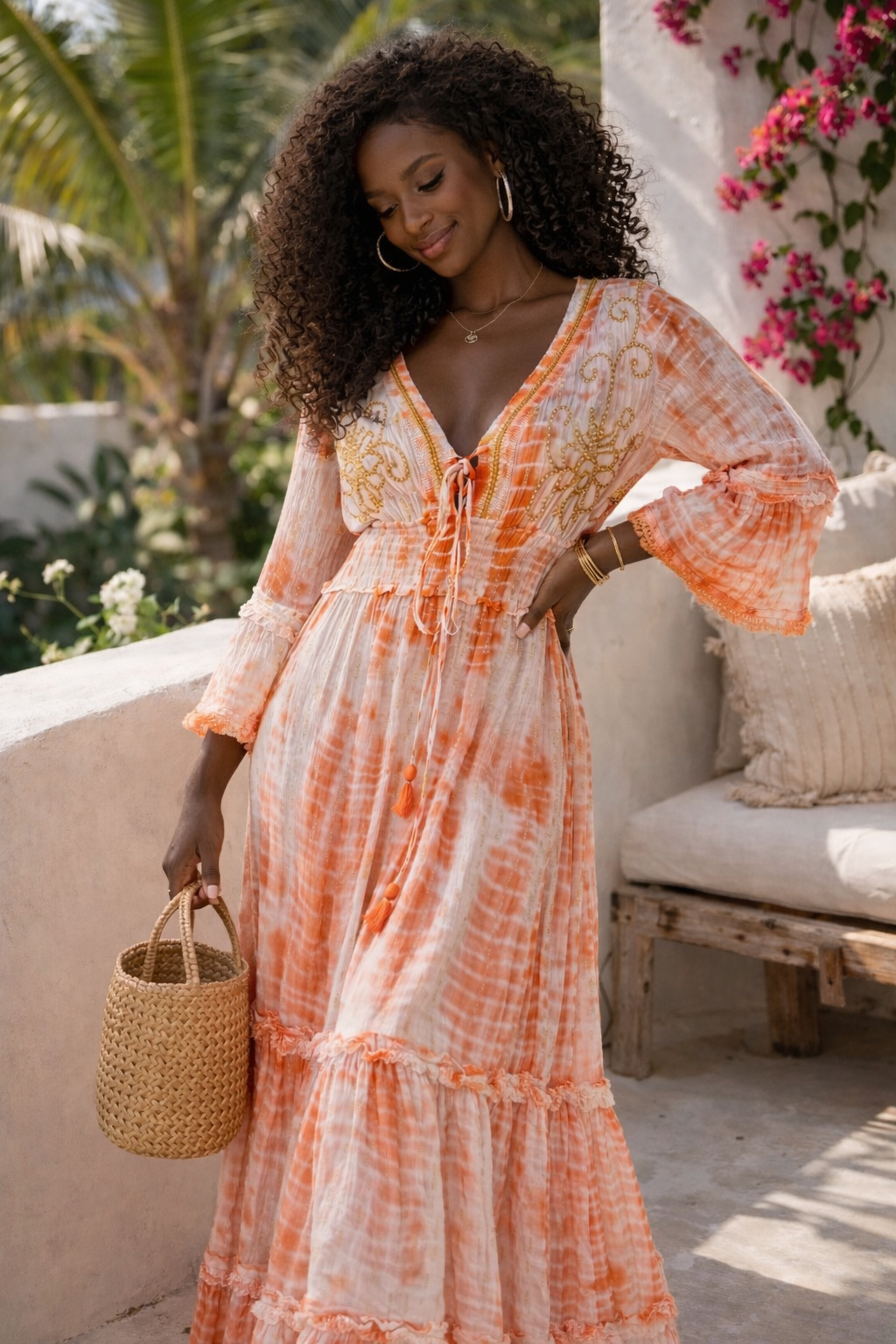Sunset Ember Mirage Maxi Dress