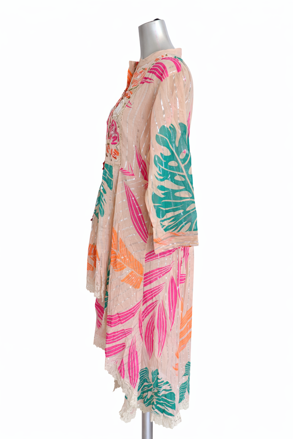 Tropical Muse Embroidered Tunic Dress