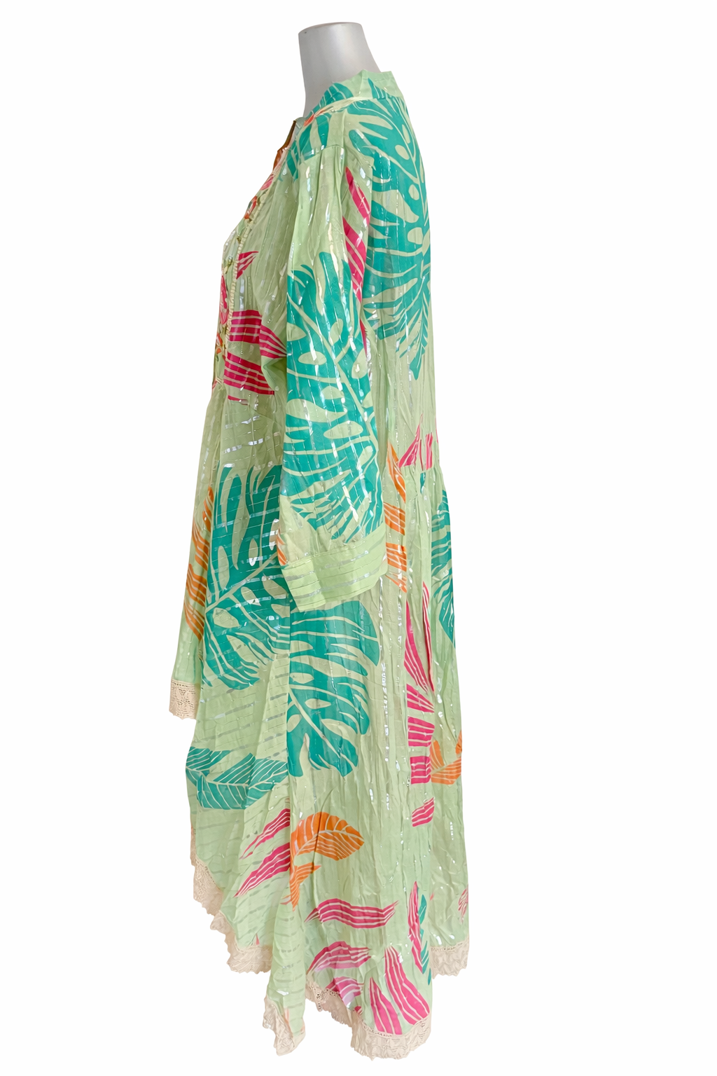 Tropical Muse Embroidered Tunic Coverup Dress