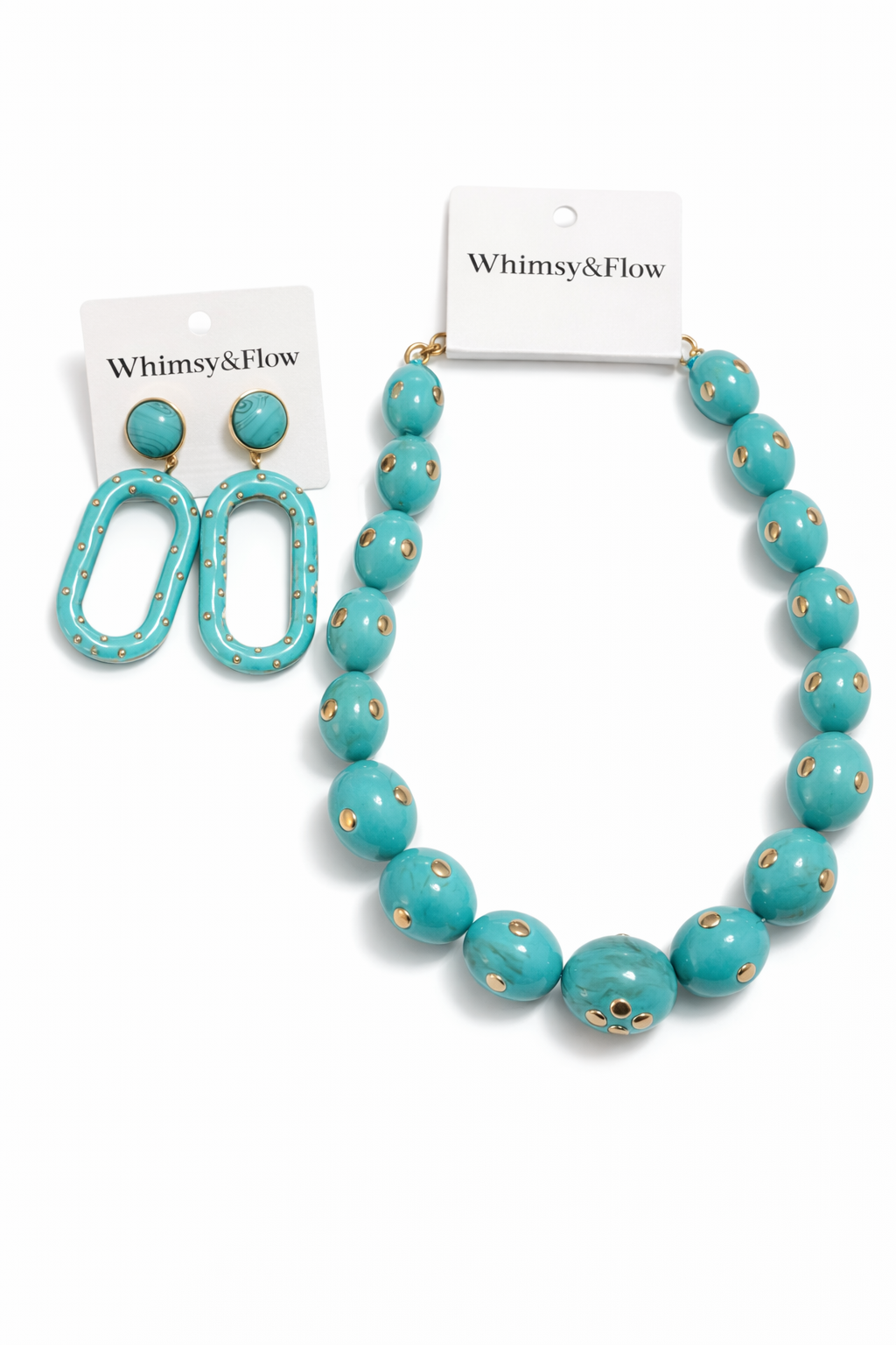 Turquoise Muse Studded Jewelry Set