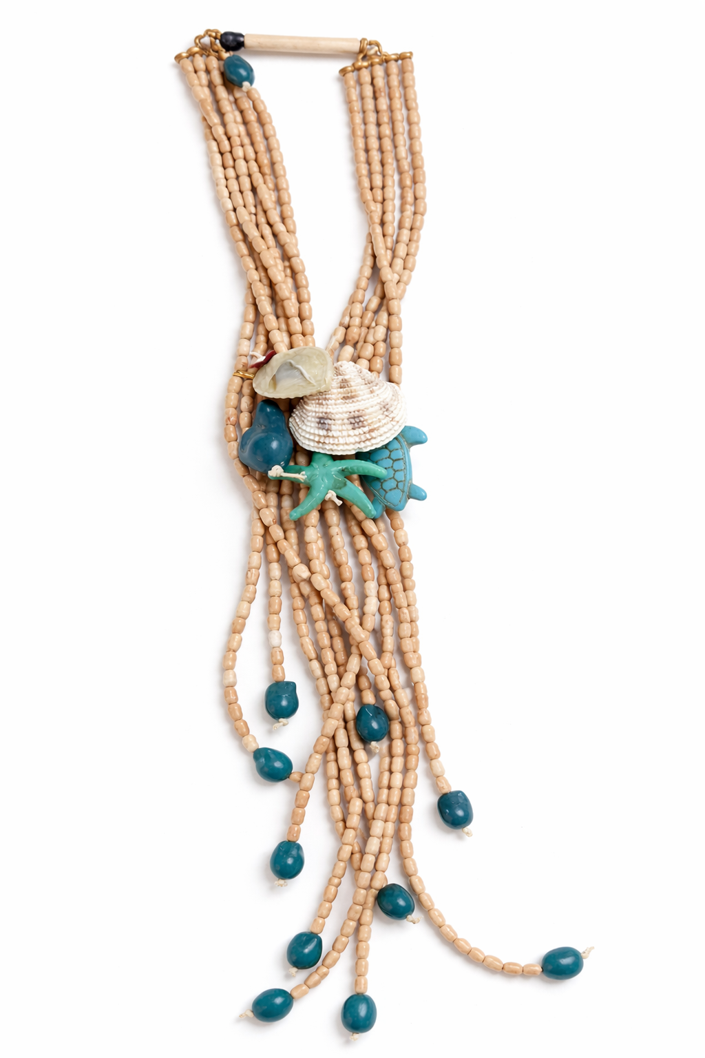 Seaside Drift Shell Tassel Necklace Set