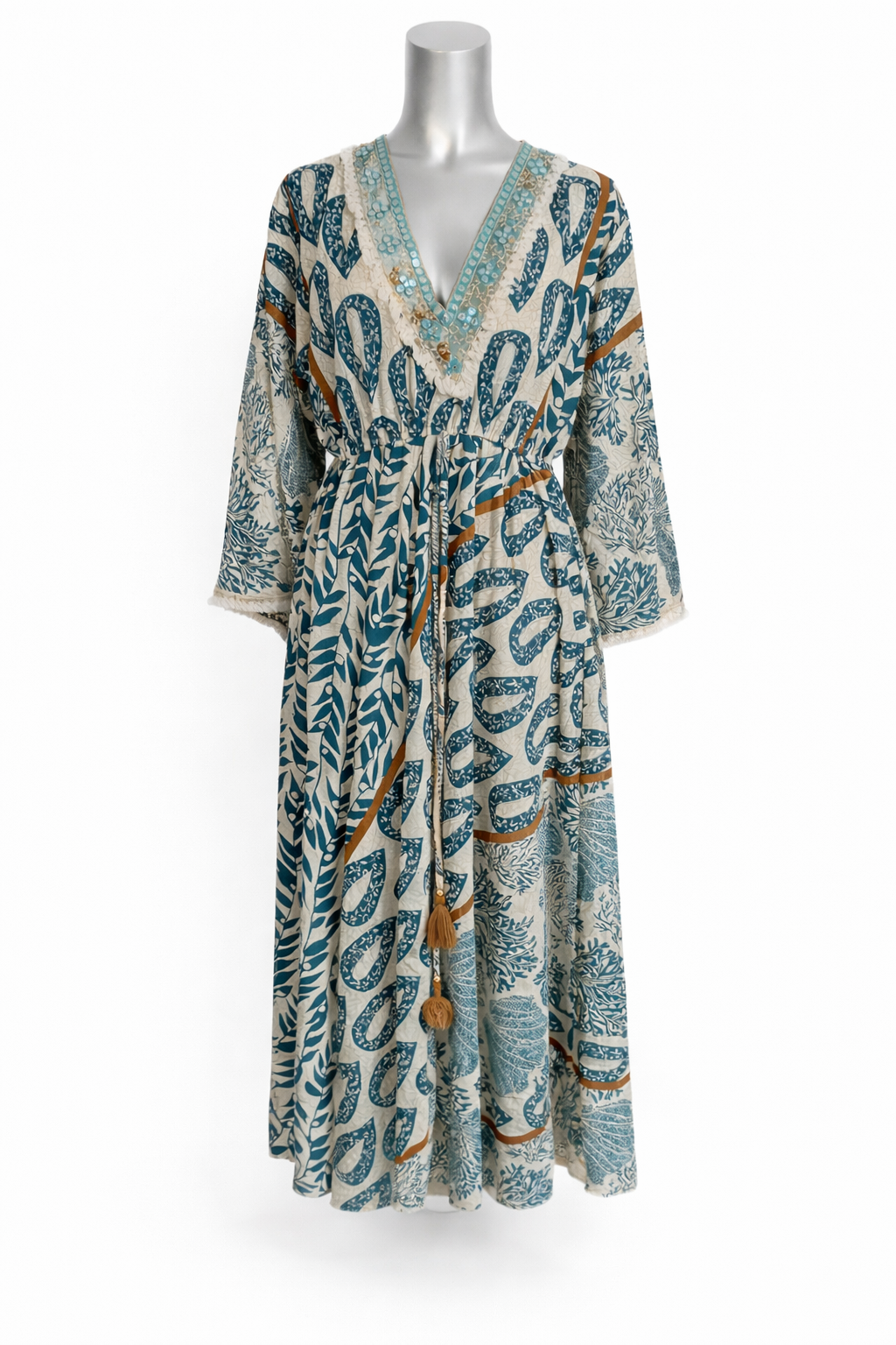 Coastal Muse Cold-Pressed Silk Maxi Dress