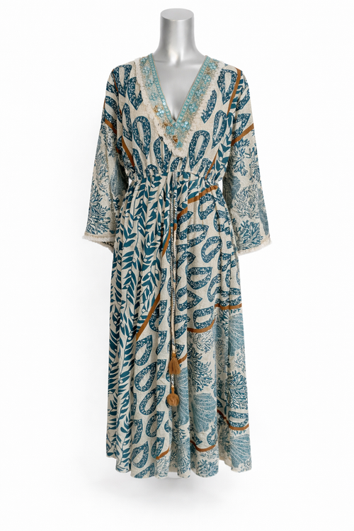 Coastal Muse Cold-Pressed Silk Maxi Dress