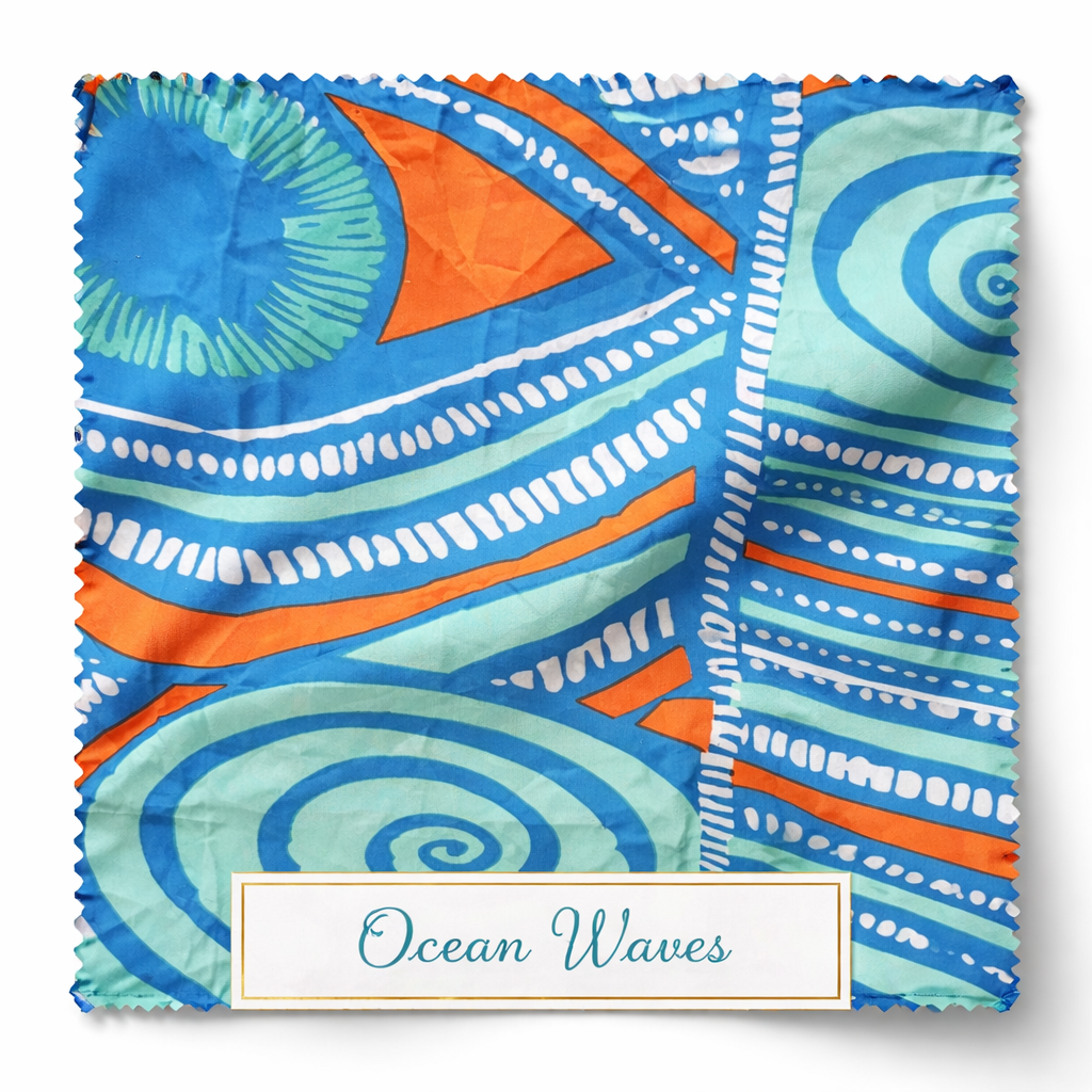 Ocean Waves Cold-Pressed Silk Pant Set