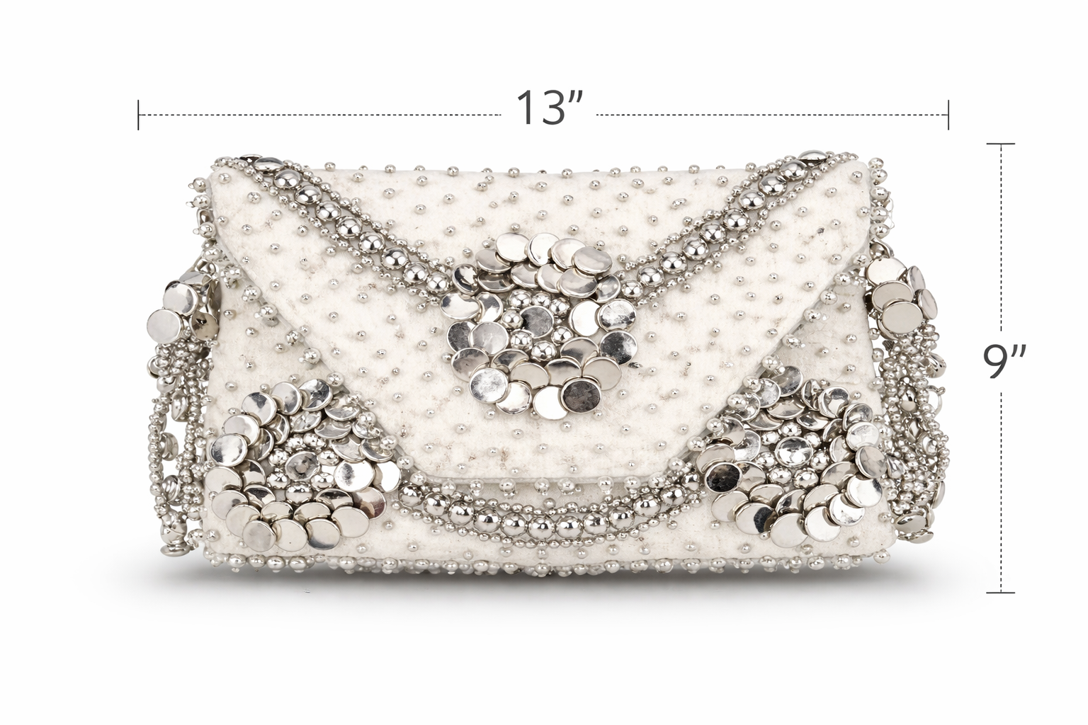 Luna Cascade Embellished Shoulder Bag & Belt Set