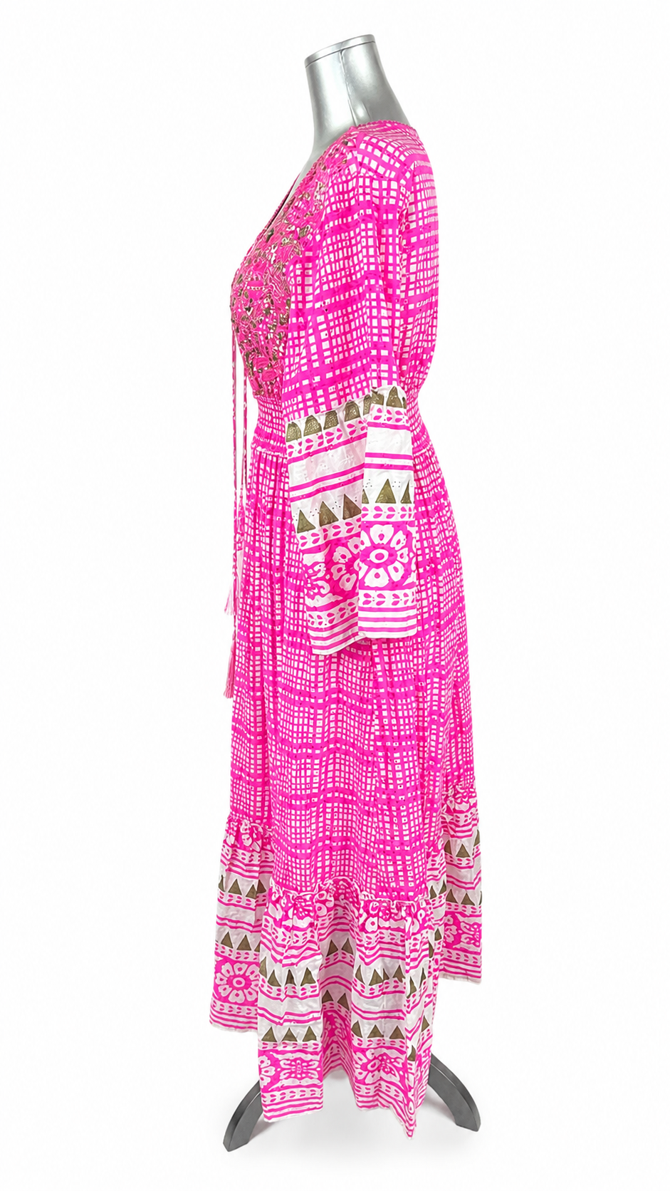 Santorini Sunset Embellished Maxi Dress