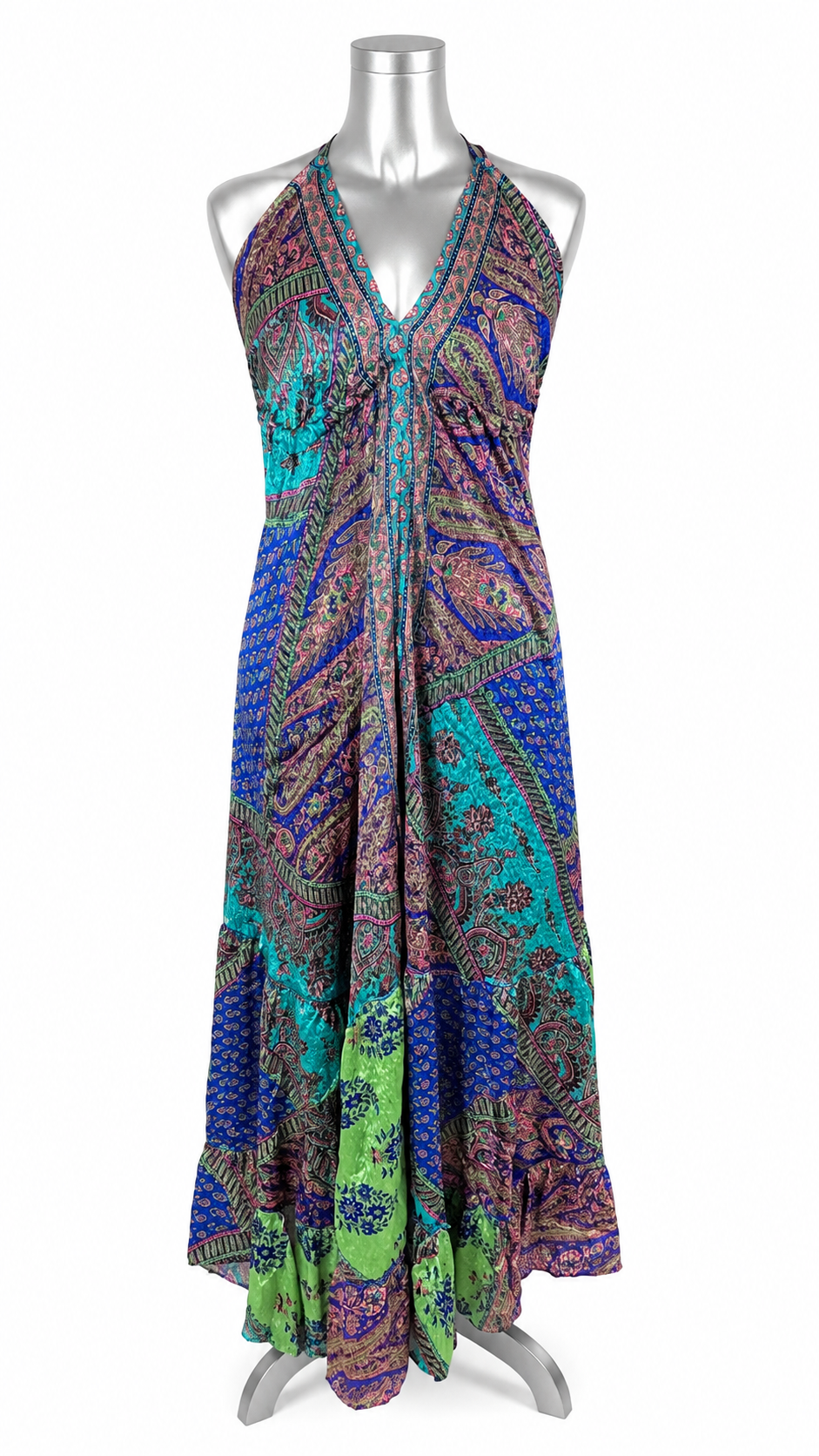 Ocean Jewel Boho Silk Maxi