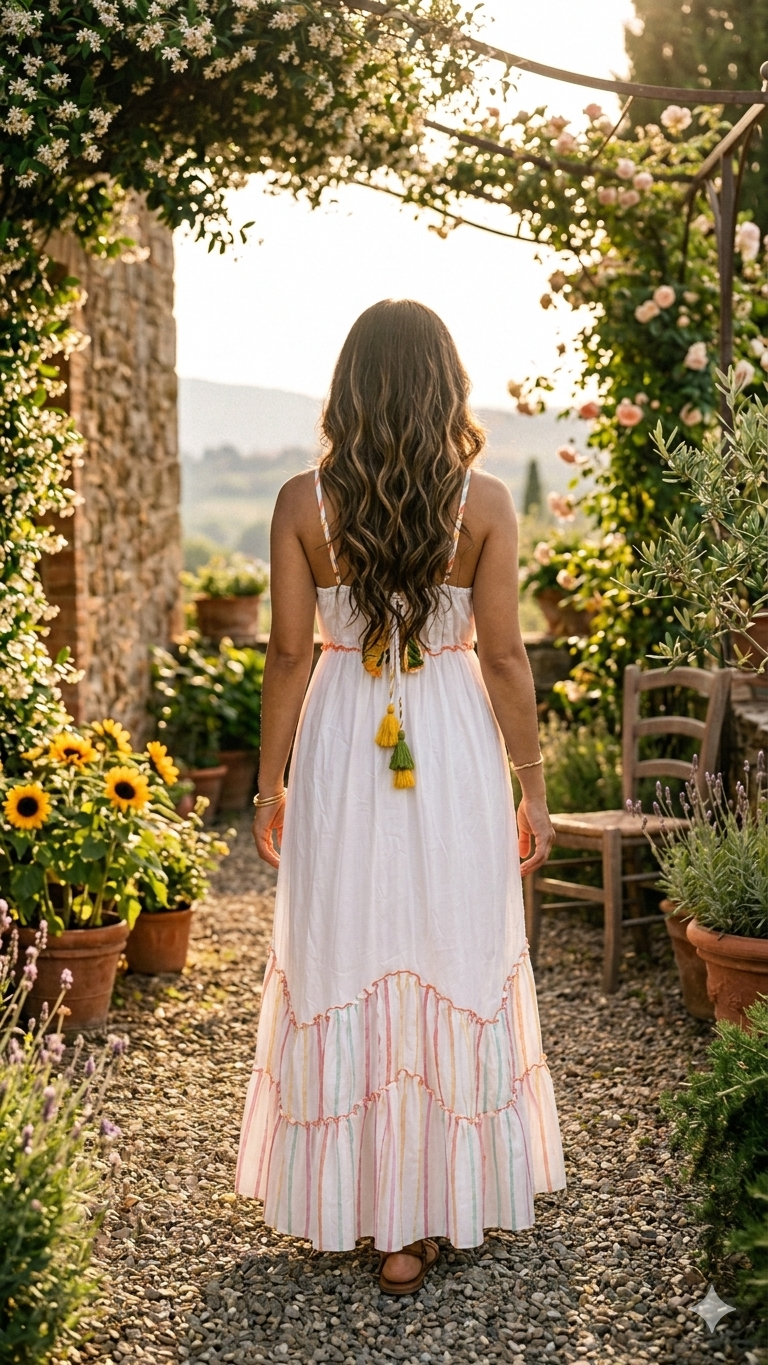 Sunflower Fields Cotton Maxi Dress