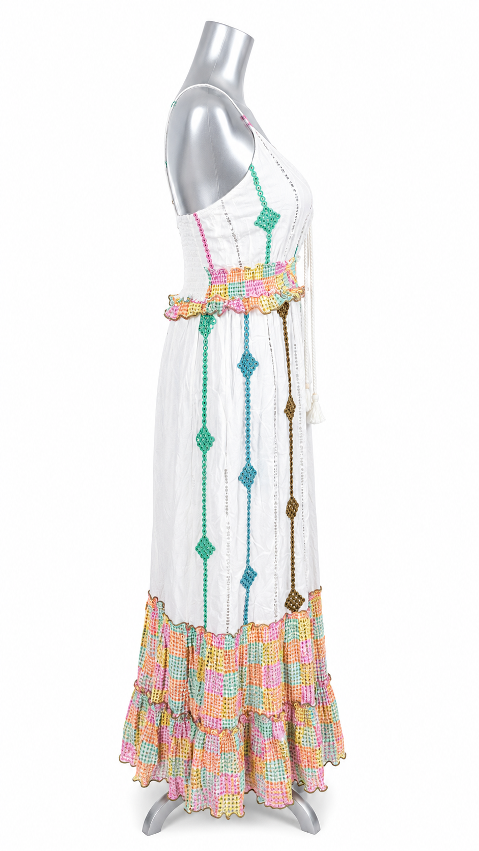 Pastel Daydream Embroidered Maxi Dress