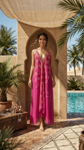 Empress Aura Embroidered Sheer Coverup Dress