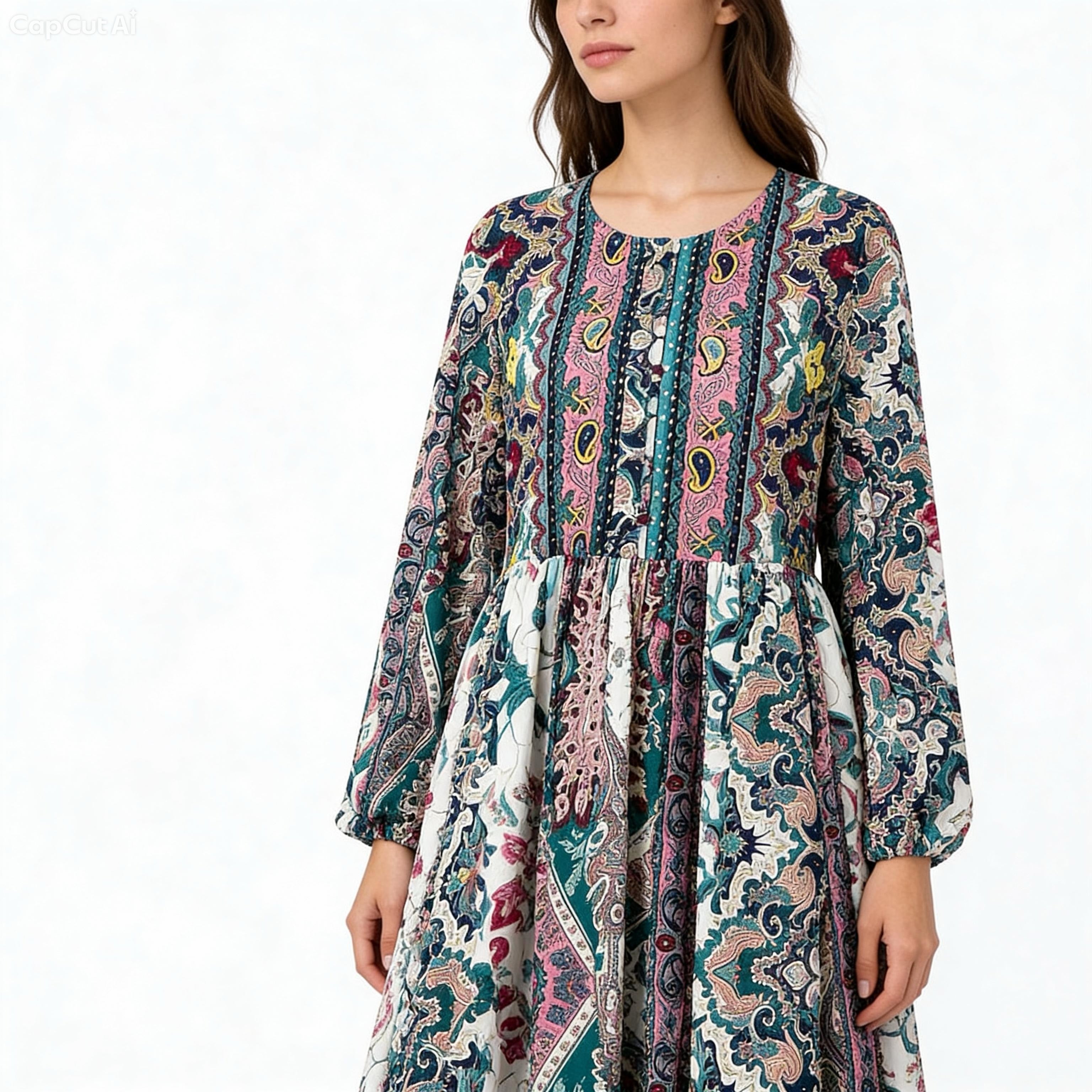Vintage Doll Moonlit Mosaic Midi Dress