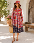 Vintage Doll Riviera Beaded Midi Dress & Hat Set