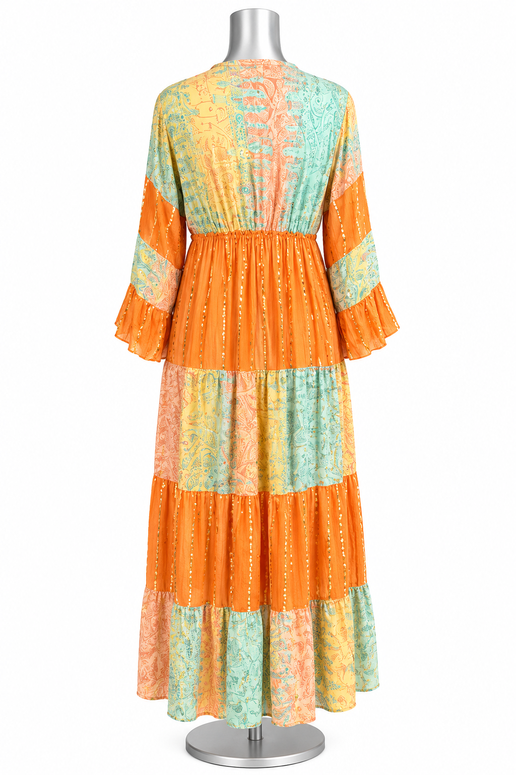 Amalfi Soleil Hand-Beaded Maxi Dress