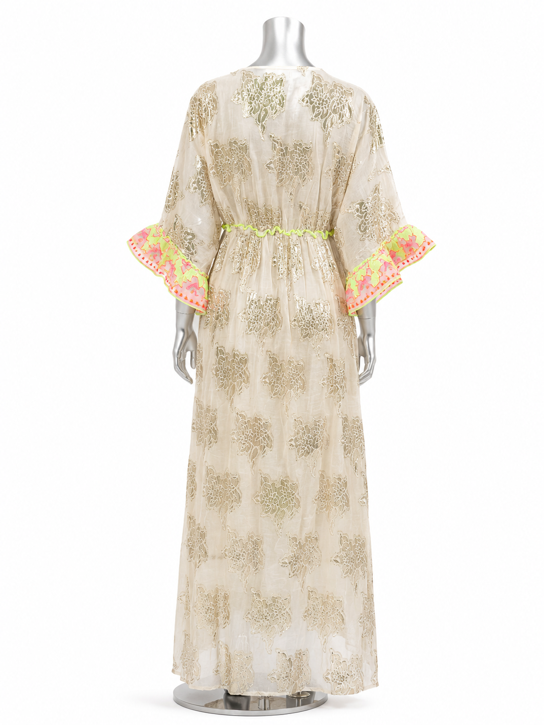 Neon Mirage Embroidered Maxi Dress