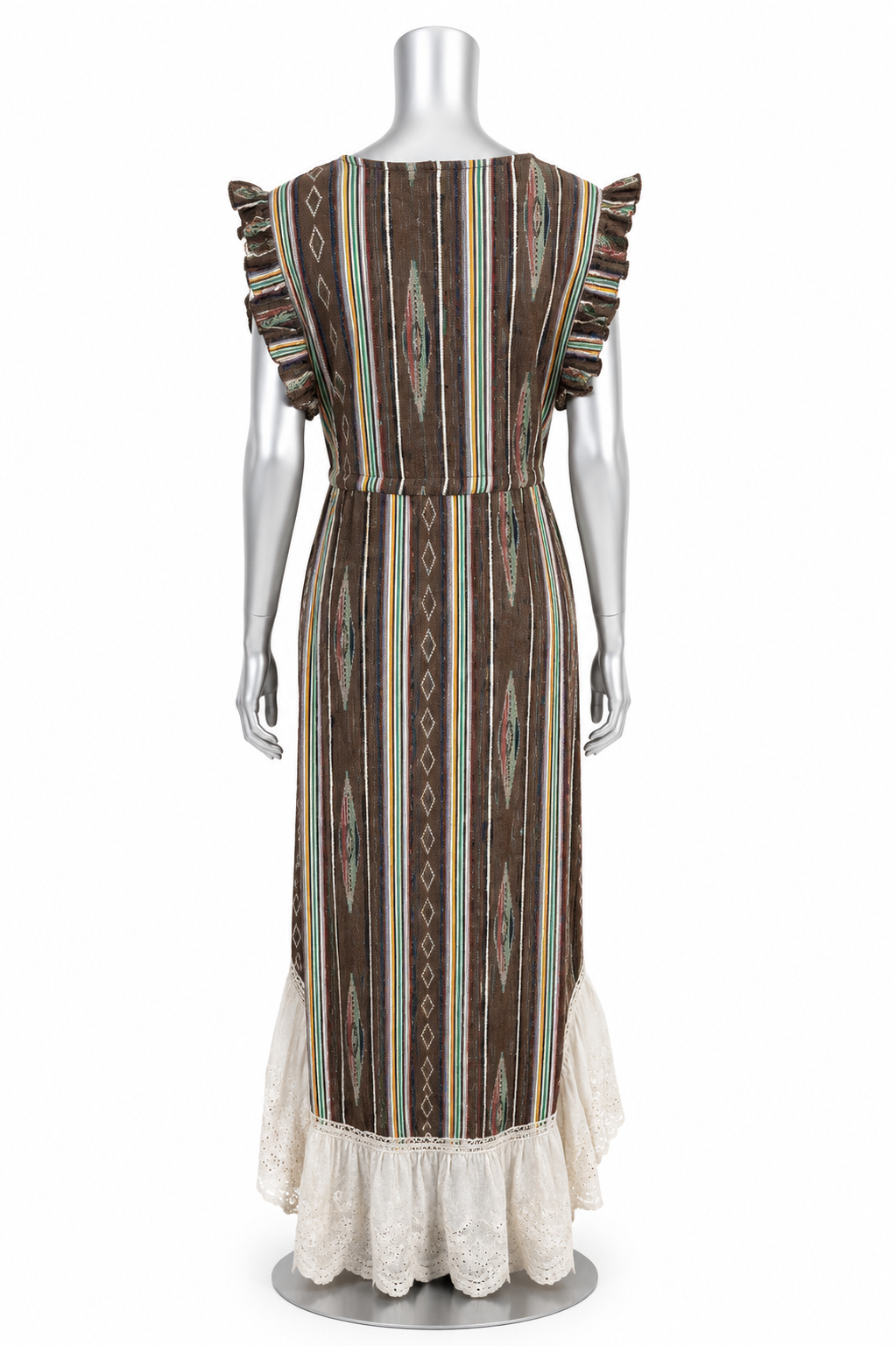 Desert Moon Hand-Beaded High-Low Maxi Dress