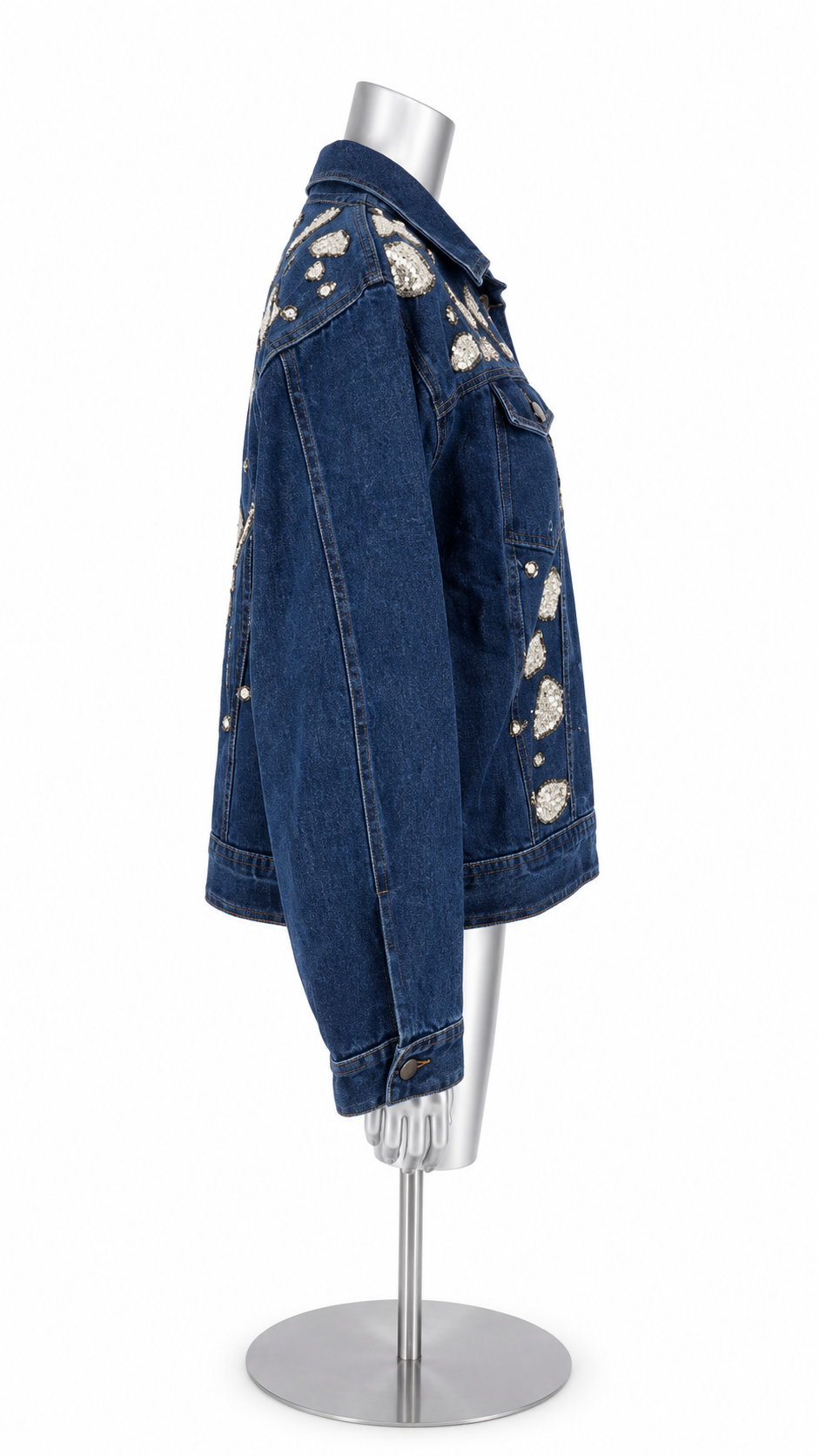 Midnight Mirage Beaded Denim Jacket