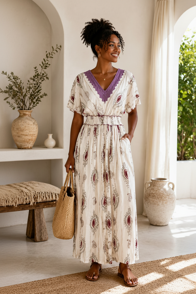 Meadow Muse Cotton Maxi Dress