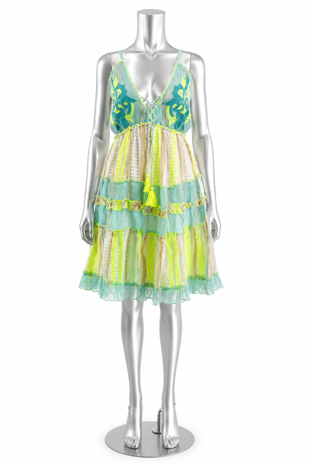 Seafoam Glow Embellished Sundress
