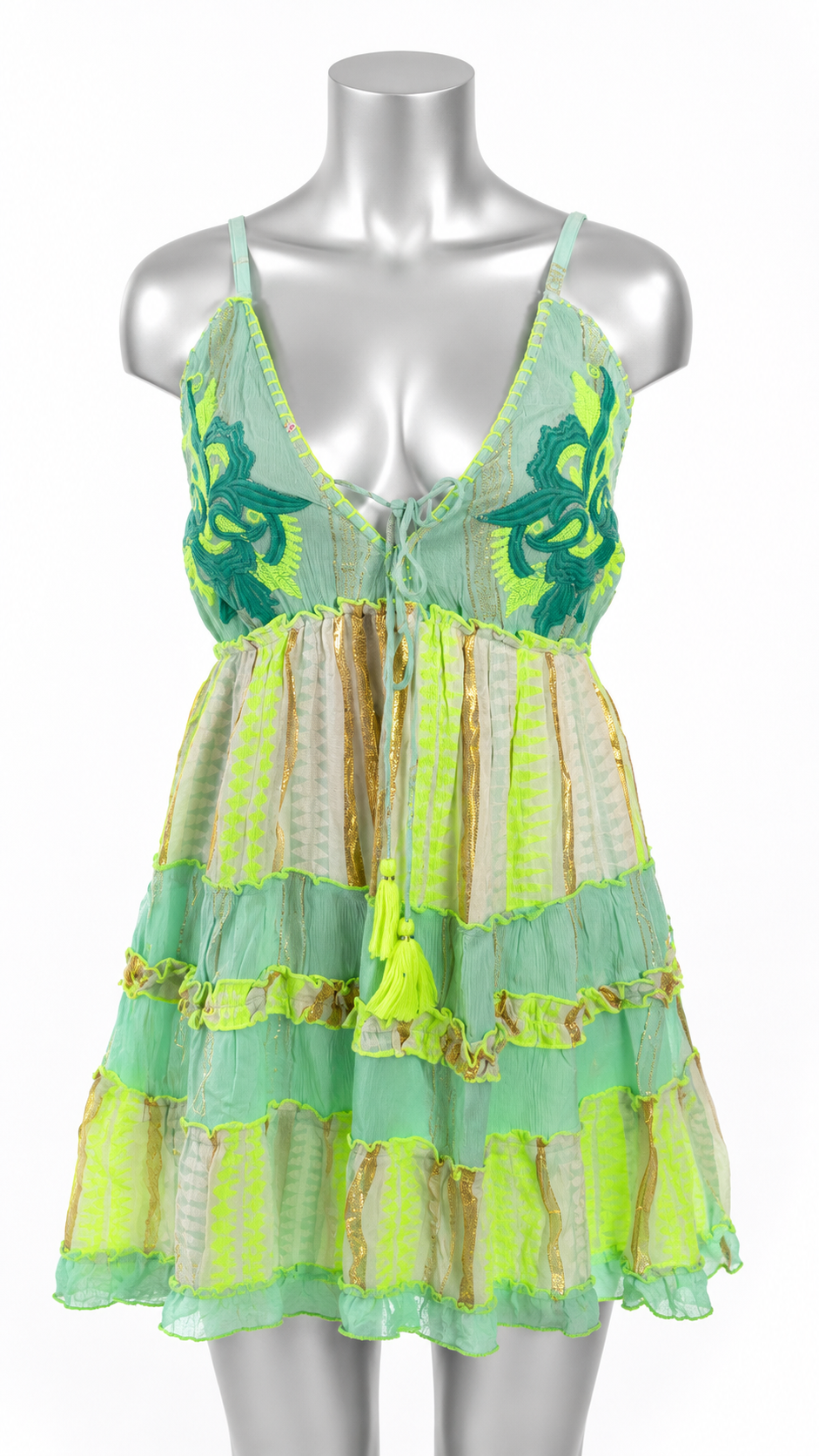 Seafoam Glow Embellished Sundress
