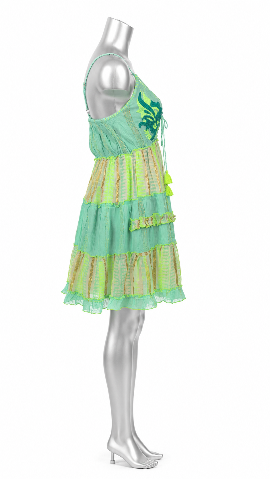 Seafoam Glow Embellished Sundress