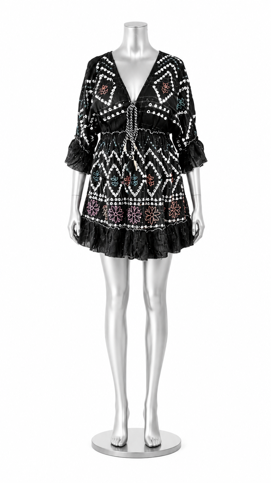 Midnight Mosaic Embroidered Dress