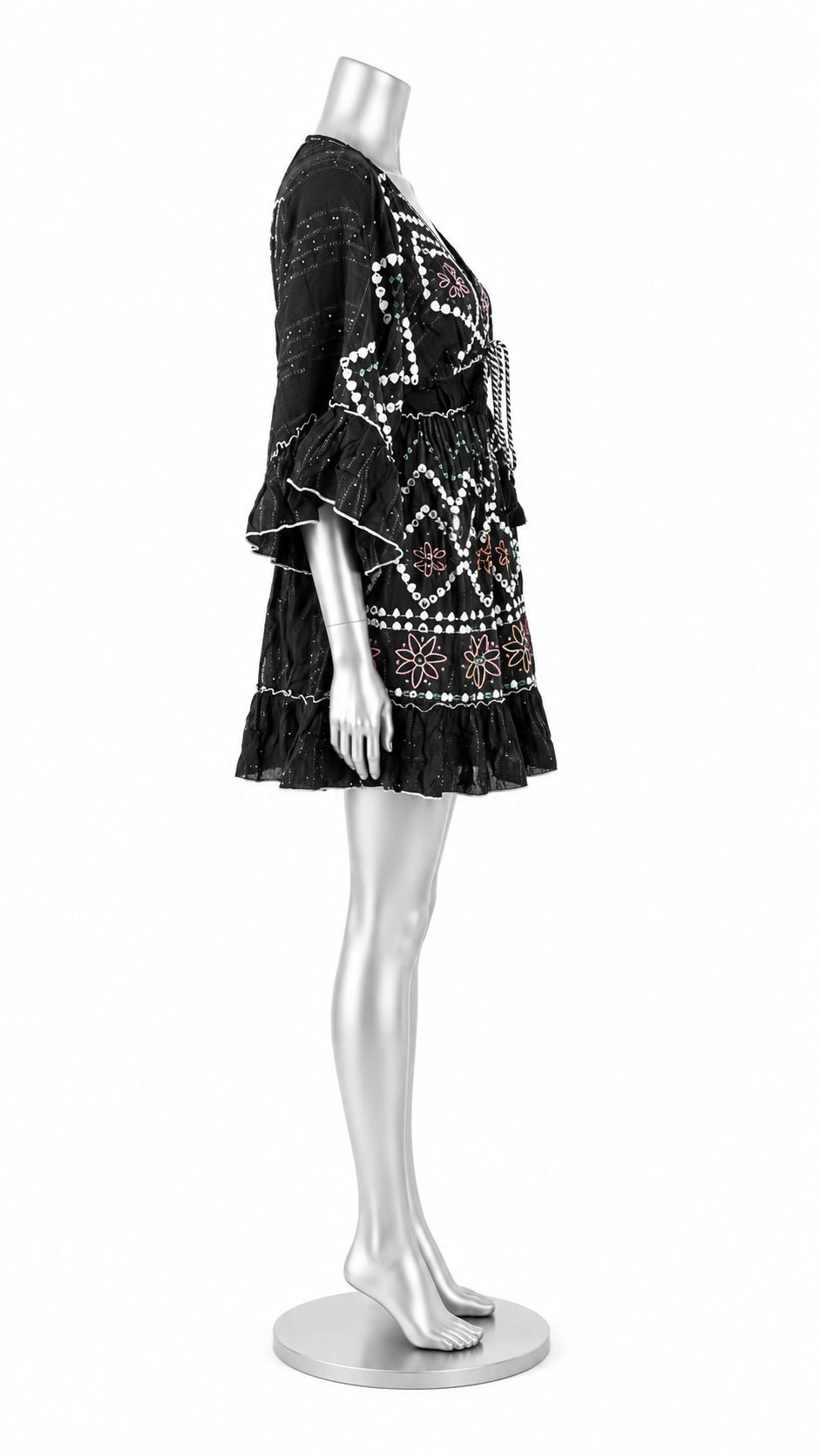 Midnight Mosaic Embroidered Dress