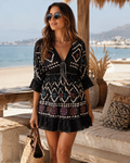 Midnight Mosaic Embroidered Dress