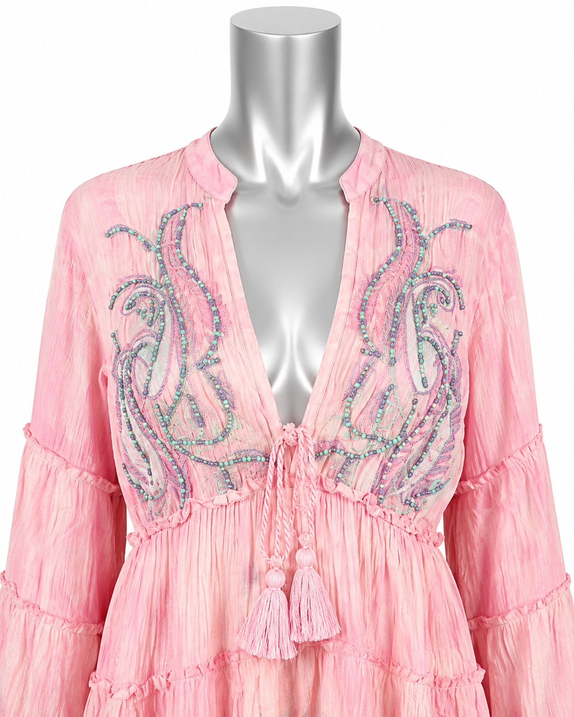 Dreamweaver Beaded Peasant Dress