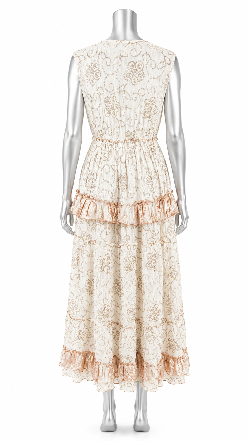 Champagne Starlight Embellished Maxi Dress