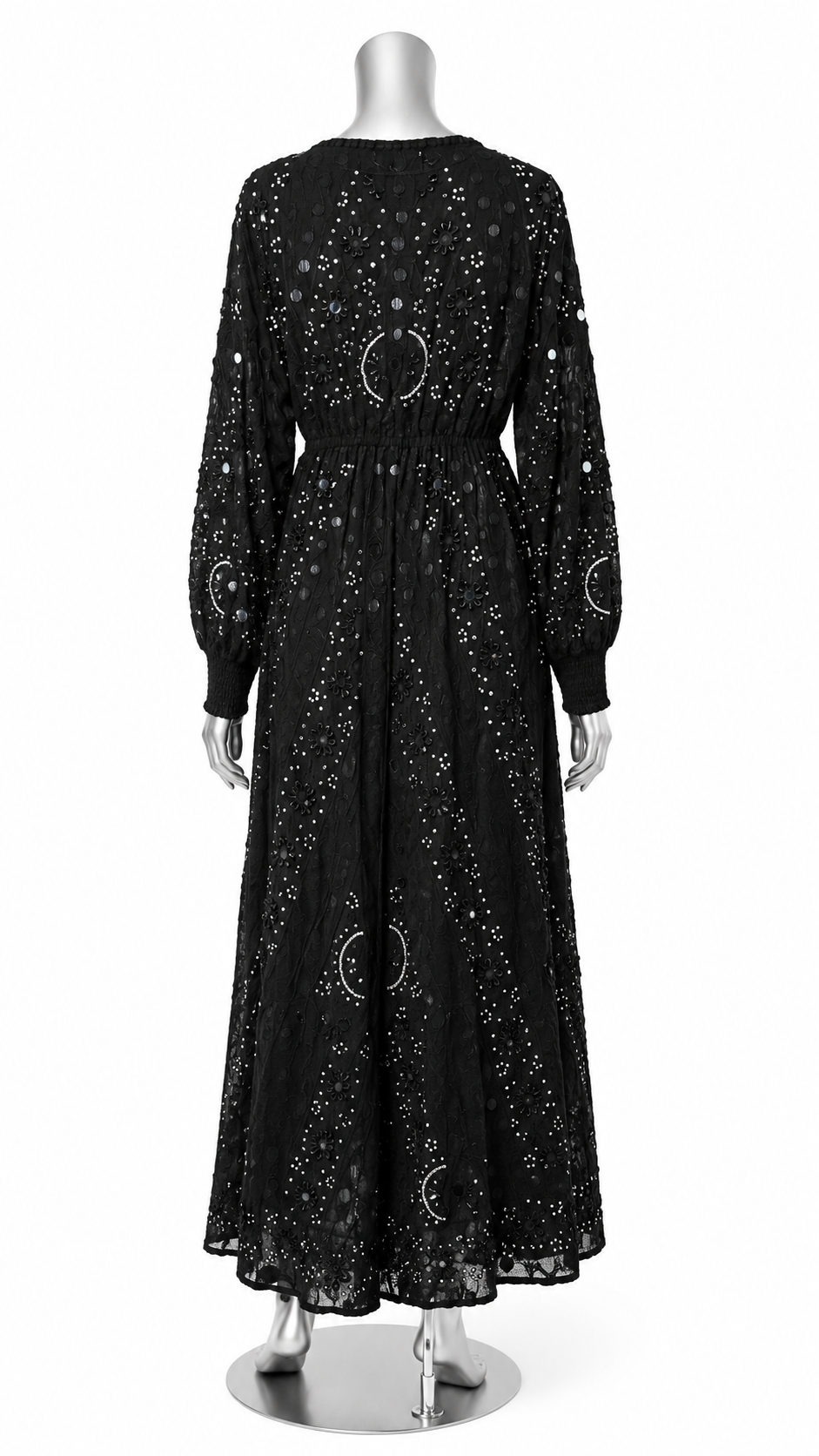Midnight Moonlight Embellished Maxi Dress