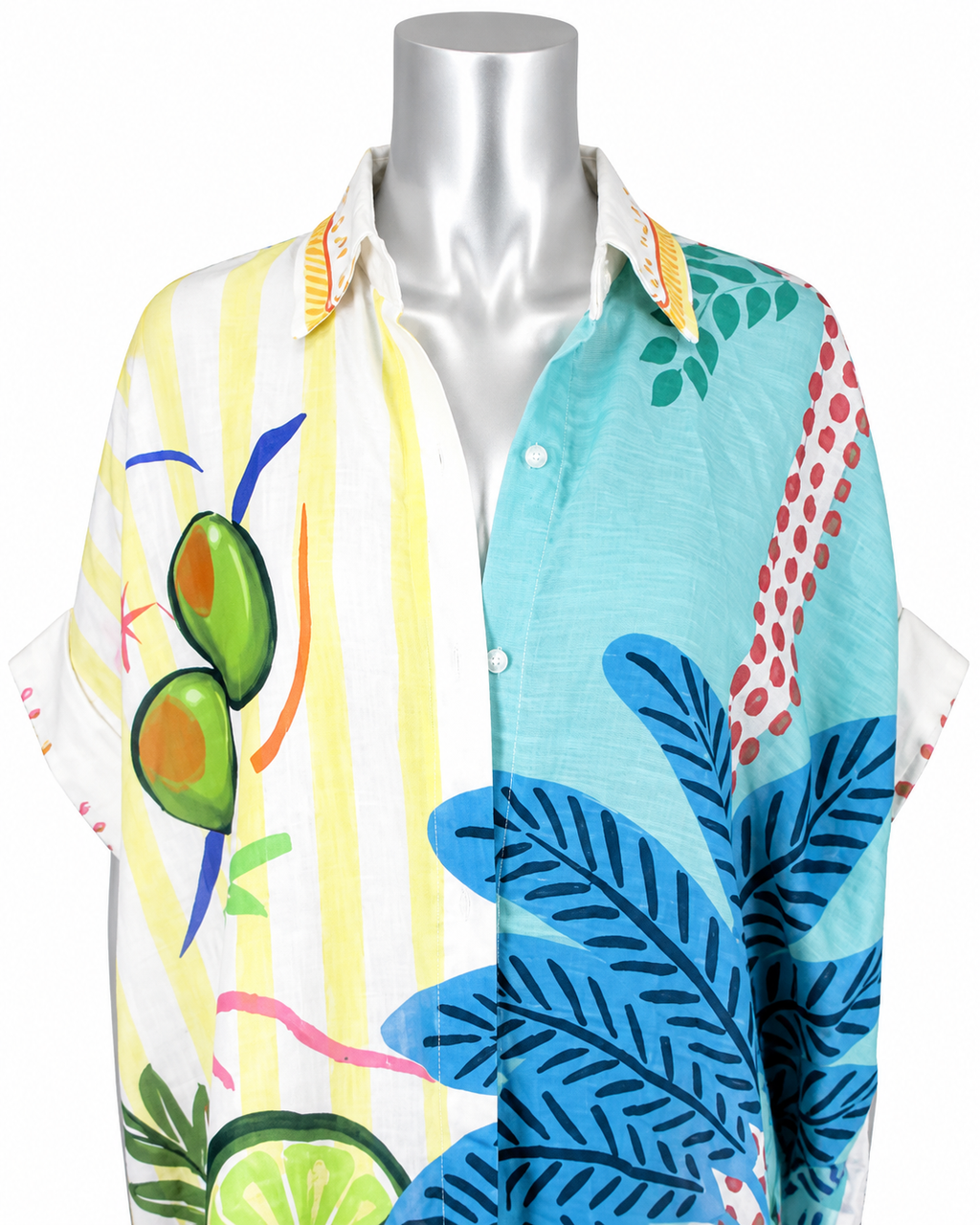Coastal Lobster Linen Shirt Dress